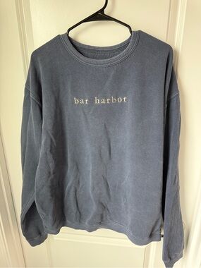 INC International Concepts Slate Blue Sweatshirt with Black Label